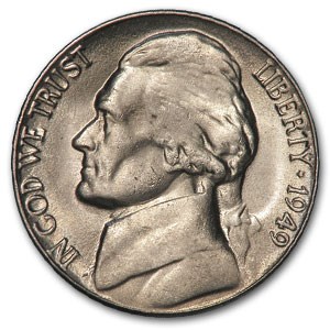 1949-D Jefferson Nickel BU 1949-D Jefferson Nickel BU